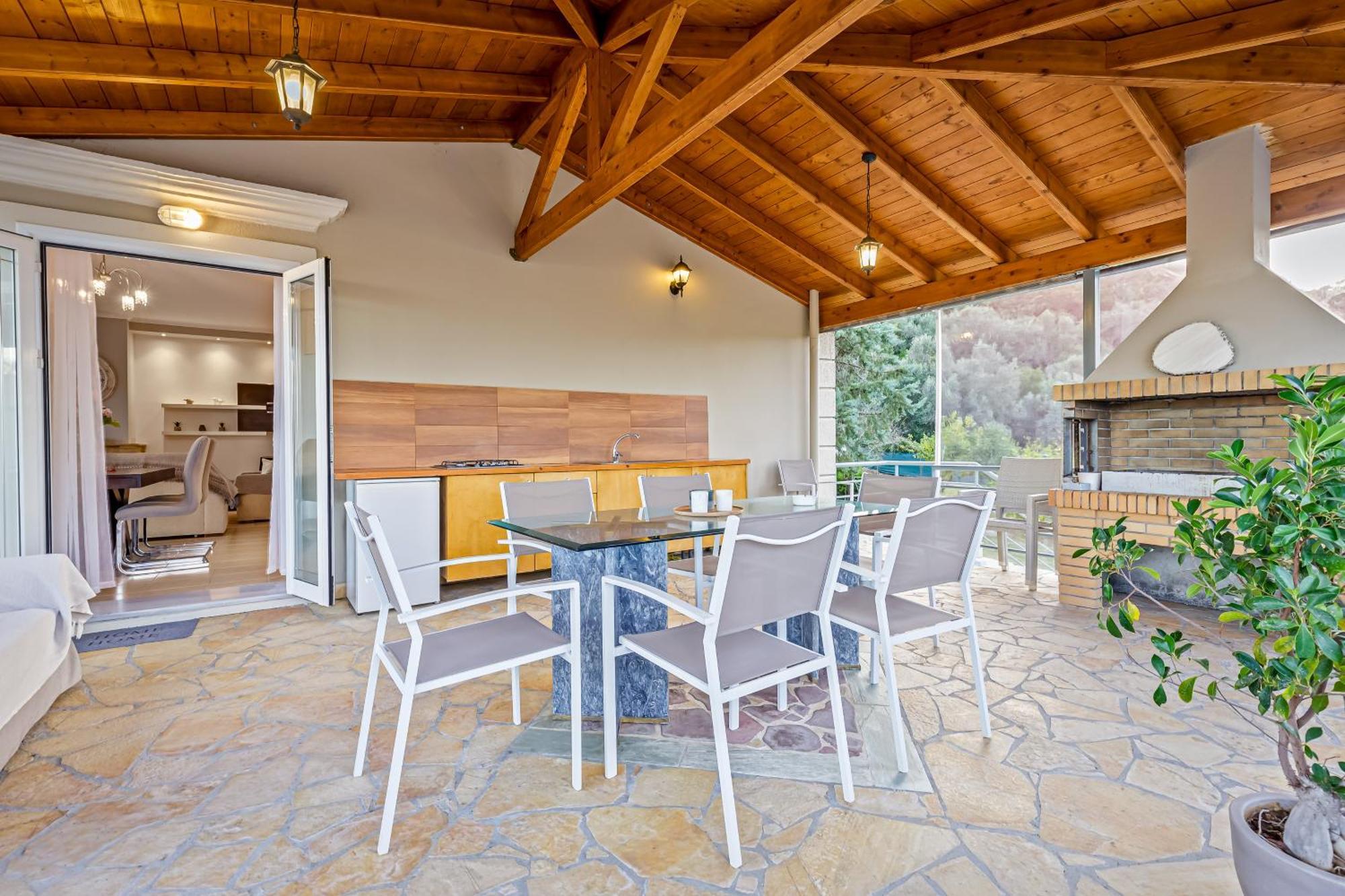 Villa Olivia Corfu - Amazing Sea-View 3 Bedroom Villa With A Pool Gazatika Exterior photo