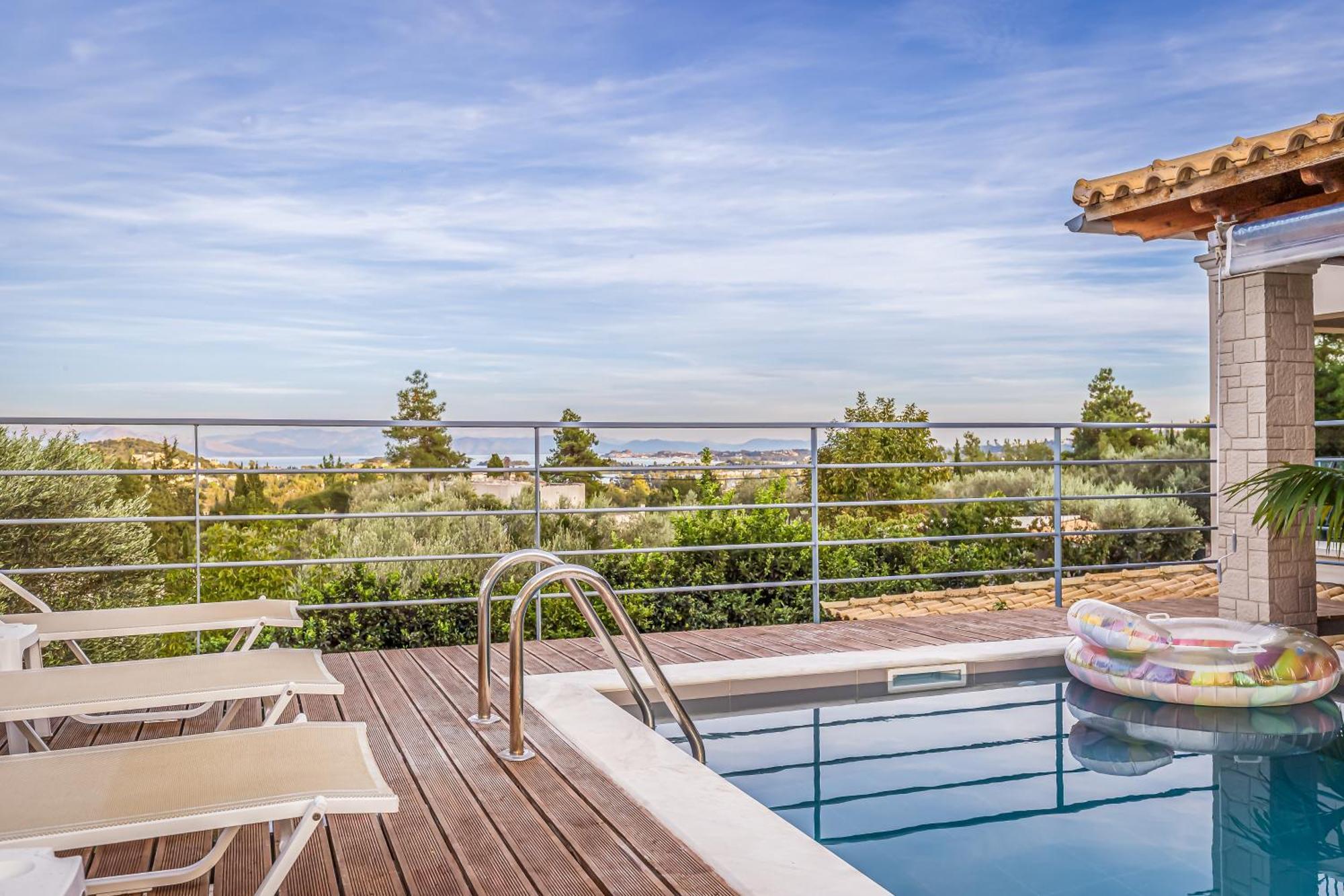 Villa Olivia Corfu - Amazing Sea-View 3 Bedroom Villa With A Pool Gazatika Exterior photo