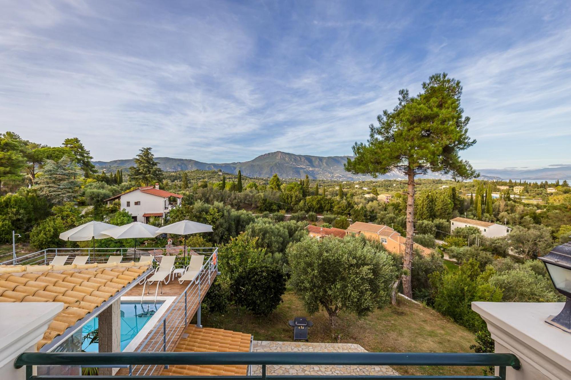 Villa Olivia Corfu - Amazing Sea-View 3 Bedroom Villa With A Pool Gazatika Exterior photo