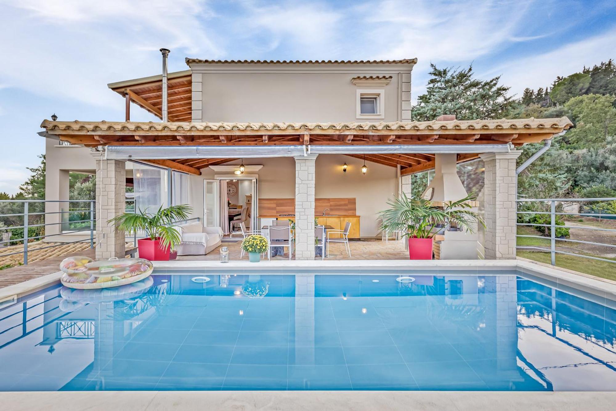 Villa Olivia Corfu - Amazing Sea-View 3 Bedroom Villa With A Pool Gazatika Exterior photo