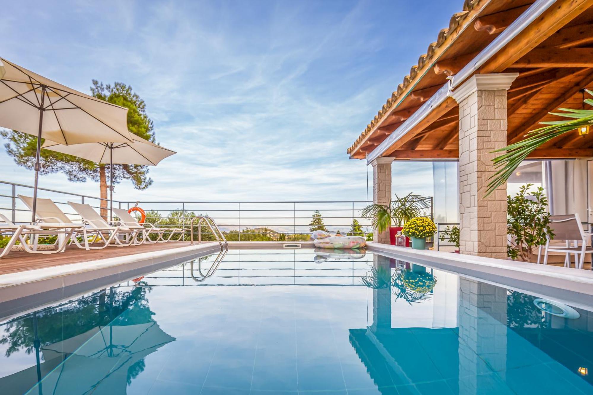 Villa Olivia Corfu - Amazing Sea-View 3 Bedroom Villa With A Pool Gazatika Exterior photo