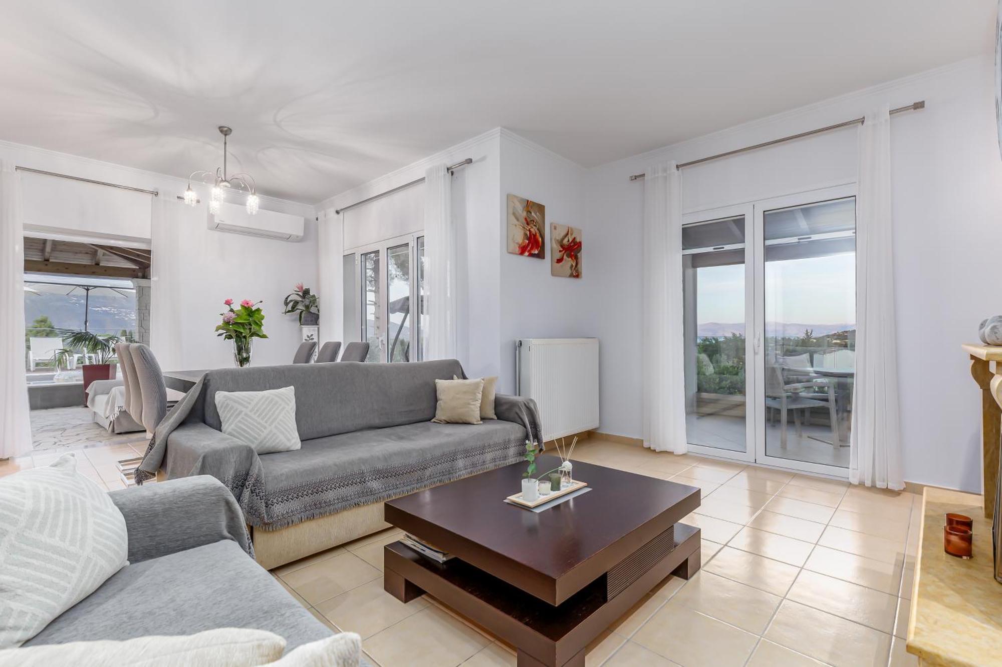 Villa Olivia Corfu - Amazing Sea-View 3 Bedroom Villa With A Pool Gazatika Exterior photo